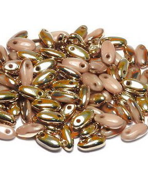 Margele Rizo, 2.5x6 mm, Coral Amber - 14010-26441