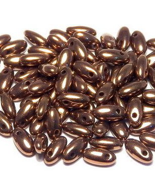 Margele Rizo, 2.5x6 mm, Jet Bronze - 23980-14415