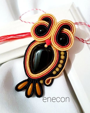 REZERVATA Brosa-martisor bufnita