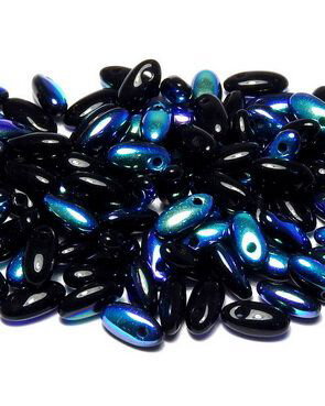 Margele Rizo, 2.5x6 mm, Jet AB - 23980-28701
