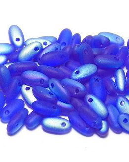 Margele Rizo, 2.5x6 mm, Sapphire AB Matted - 30070-28771