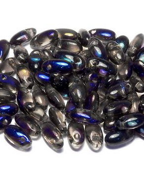 Margele Rizo, 2.5x6 mm, Black Diamond Azuro - 40010-22201