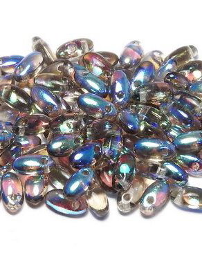 Margele Rizo, 2.5x6 mm, Black Diamond AB - 40010-28701