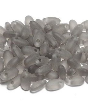 Margele Rizo, 2.5x6 mm, Black Diamond Matted - 40010-84110