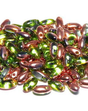 Margele Rizo, 2.5x6 mm, Peridot Capri Gold - 50510-27101