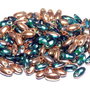 Margele Rizo, 2.5x6 mm, Aqua Capri Gold - 60030-27101