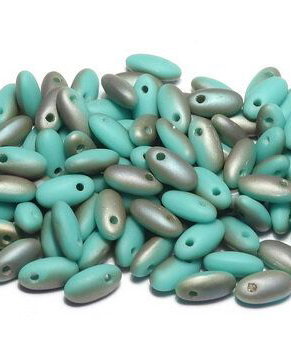 Margele Rizo, 2.5x6 mm, Jade Celsian Matted - 63140-22571