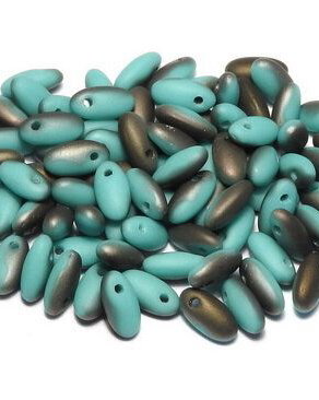 Margele Rizo, 2.5x6 mm, Jade Valentinite Matted - 63140-22671