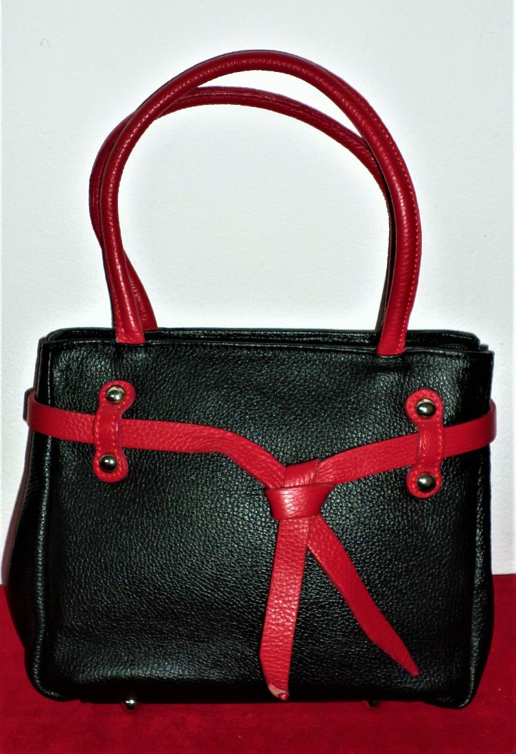 Geanta piele Red&black