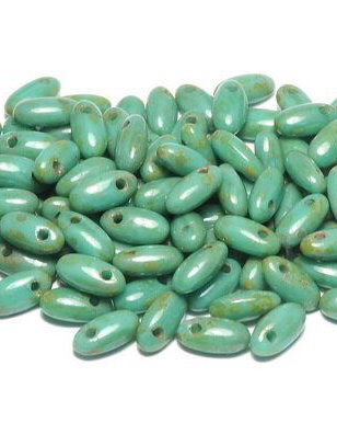 Margele Rizo, 2.5x6 mm, Jade Dark Travertin - 63140-86805
