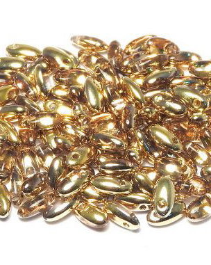 Margele Rizo, 2.5x6 mm, Rosaline Amber - 70120-26441