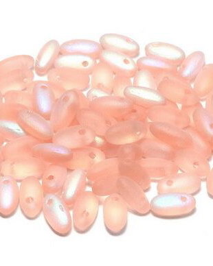 Margele Rizo, 2.5x6 mm, Rosaline AB Matted - 70120-28771