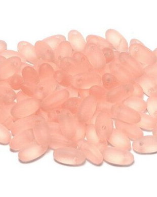 Margele Rizo, 2.5x6 mm, Rosaline Matted - 70120-84110