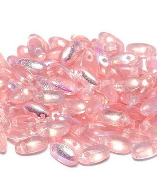 Margele Rizo, 2.5x6 mm, Opaque Rose AB - 71010-28701