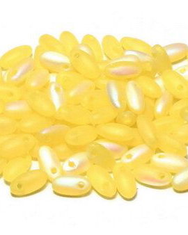 Margele Rizo, 2.5x6 mm, Lime AB Matted - 81210-28771