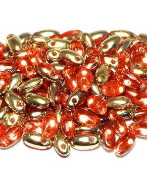 Margele Rizo, 2.5x6 mm, Hyacinth Amber - 90020-26441