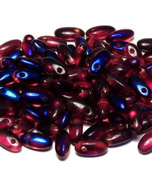 Margele Rizo, 2.5x6 mm, Red Azuro - 90090-22201