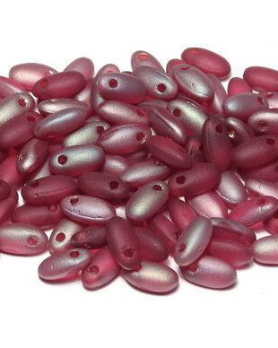 Margele Rizo, 2.5x6 mm, Red Celsian Matted - 90090-22571
