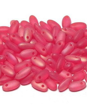 Margele Rizo, 2.5x6 mm, Red Amesit Matted - 90090-22771