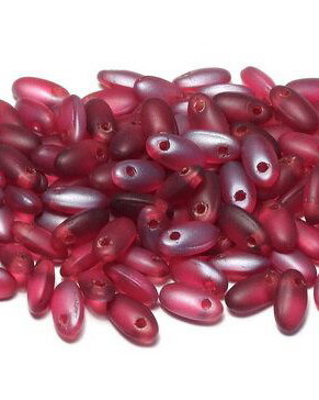 Margele Rizo, 2.5x6 mm, Red Lagoon Matted - 90090-23771