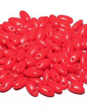 Margele Rizo, 2.5x6 mm, Opaque Red - 93200