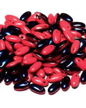 Margele Rizo, 2.5x6 mm, Opaque Red Azuro - 93200-22201