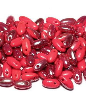 Margele Rizo, 2.5x6 mm, Opaque Red Celsian - 93200-22501