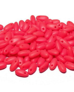 Margele Rizo, 2.5x6 mm, Opaque Red Matted - 93200-84110