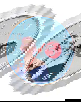 Ceas de perete din metal cu o fata