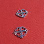 Trifoi cu 4 foi - link din argint .925 rodiat aprox 10.5x12 mm (cu anourile)