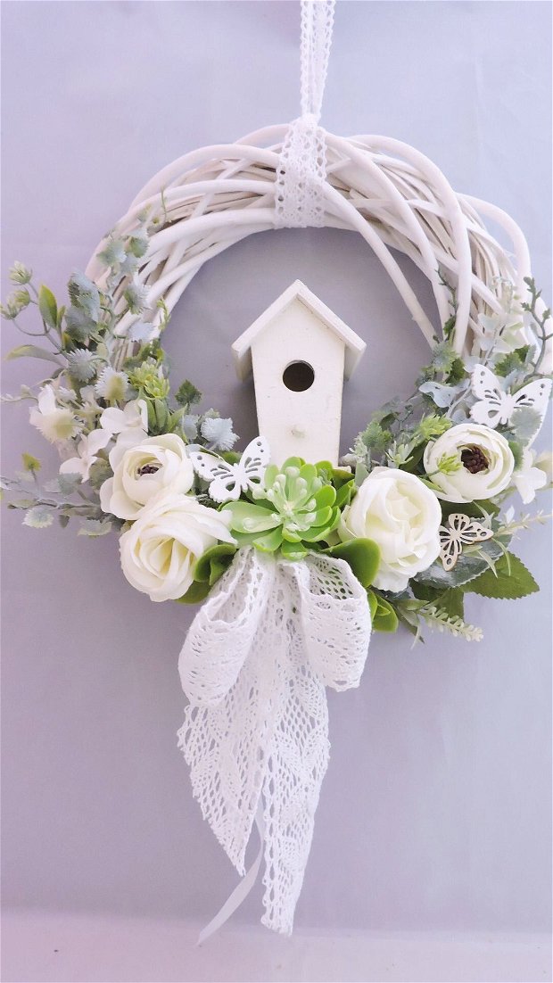 Coronita decorativa  25cm- White spring