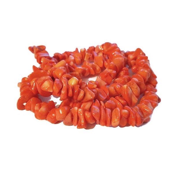 Coral portocaliu, chips mare  8-14mm (14cm) GSLAK 700