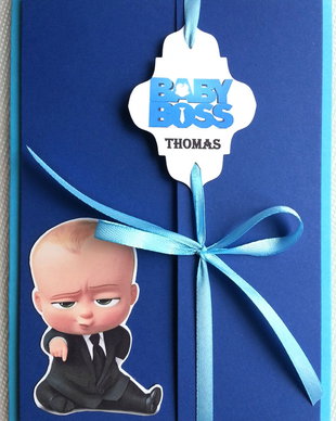 Invitatie botez baietei-Baby Boss