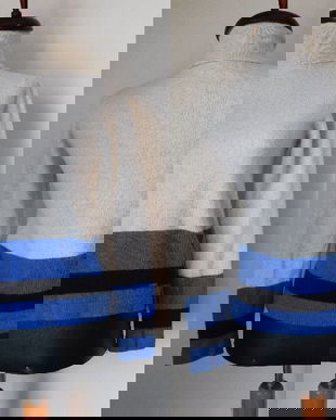 PULOVER LANA CASMIR ALBASTRU