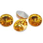 Cabochon din sticla, 14 mm, galben floarea soarelui