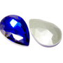 Cabochon din sticla, 18x13 mm, safir