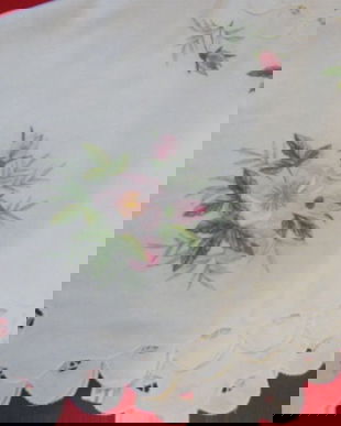 Napron brodat cu flori