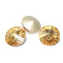 Cabochon din sticla, 8 mm, golden shadow