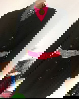 Set sacou lung și bluza ciclamen