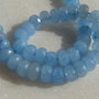 Jad bleu ciel rondele fatetate aprox 8.5x5 mm
