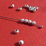 Margica stardust de aprox 3 mm din argint .925 rodiat