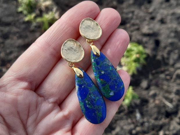 Cercei lapis lazuli&crisocolla