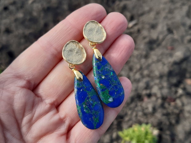 Cercei lapis lazuli&crisocolla