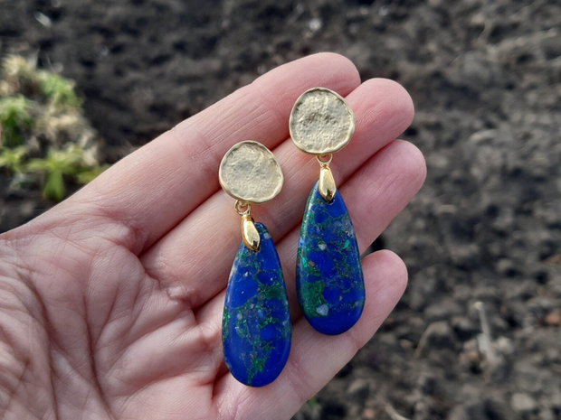 Cercei lapis lazuli&crisocolla