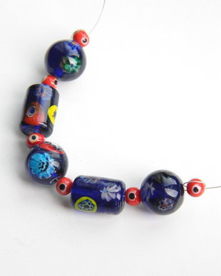 Margele sticla lampwork 5 buc. (STS2)