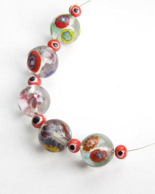 Margele sticla lampwork 5 buc. (STS2)