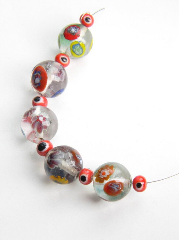 Margele sticla lampwork 5 buc. (STS2)