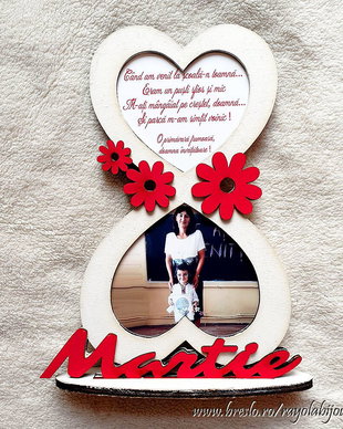 Cadou personalizat 8 Martie - mesaj si poze