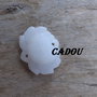 Pandantiv jad alb, floare lotus - 29x24 mm CADOU