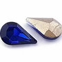 Cabochon din sticla, lacrima, 10x6 mm, safir